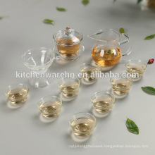 hot drinking borosilicate heat resistant glass tea set